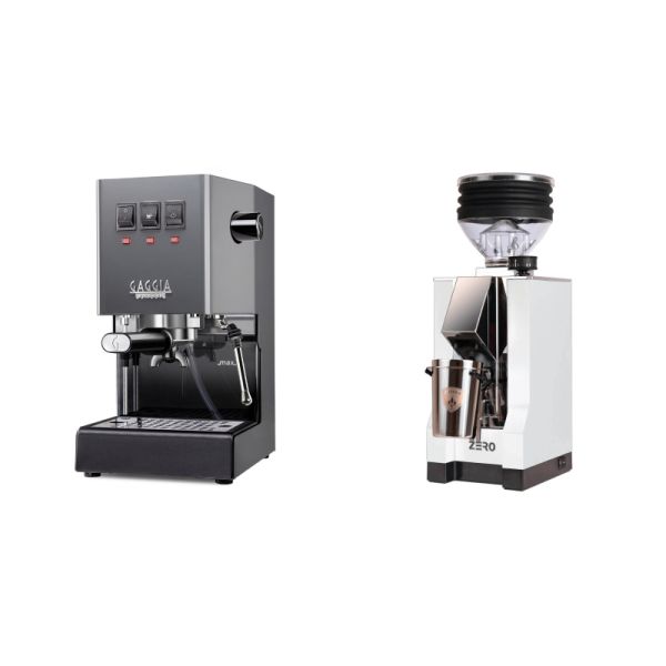 Gaggia New Classic E24, grey + Eureka Mignon Zero, CR white