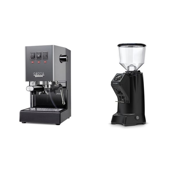 Gaggia New Classic E24, grey + Eureka Nadir 65 Touch, black