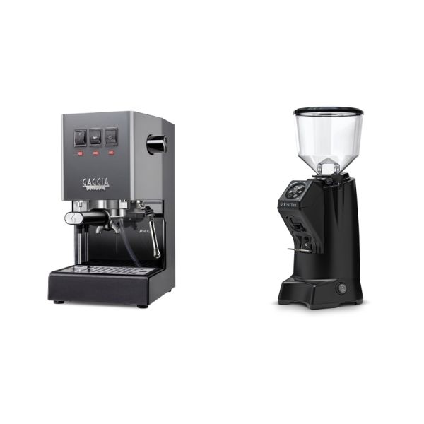 Gaggia New Classic E24, grey + Eureka Zenith 65 Touch, black