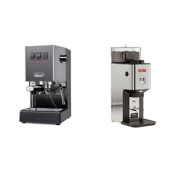 Gaggia New Classic E24, grey + Lelit William PL72-P