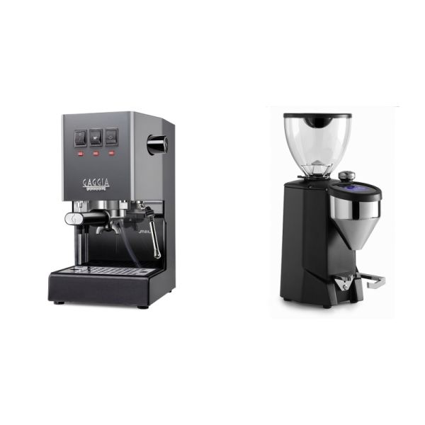 Gaggia New Classic E24, grey + Rocket Espresso FAUSTO 2.1, black