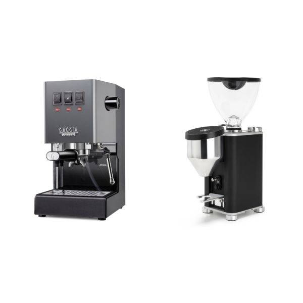 Gaggia New Classic E24, grey + Rocket Espresso GIANNINO, black/chrome