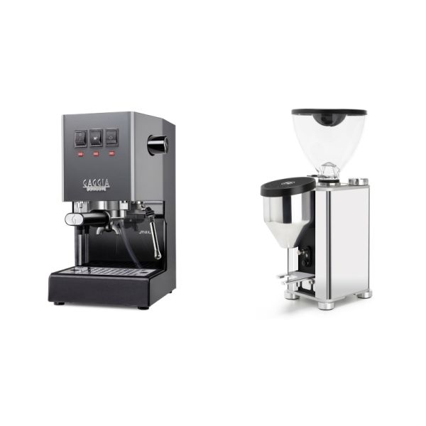 Gaggia New Classic E24, grey + Rocket Espresso GIANNINO, chrome/black