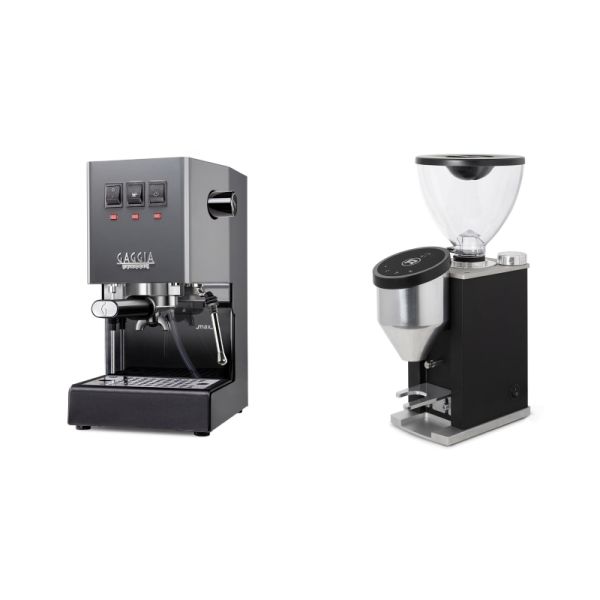 Gaggia New Classic E24, grey + Rocket Espresso FAUSTINO 3.1, black