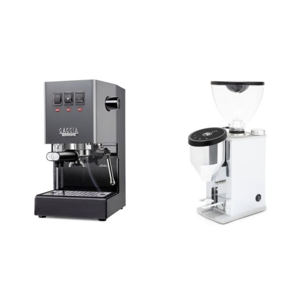 Gaggia New Classic E24, grey + Rocket Espresso FAUSTINO 3.1, chrome