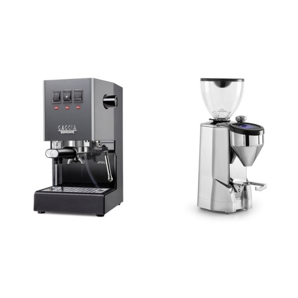 Gaggia New Classic E24, grey + Rocket Espresso SUPER FAUSTO, chrome