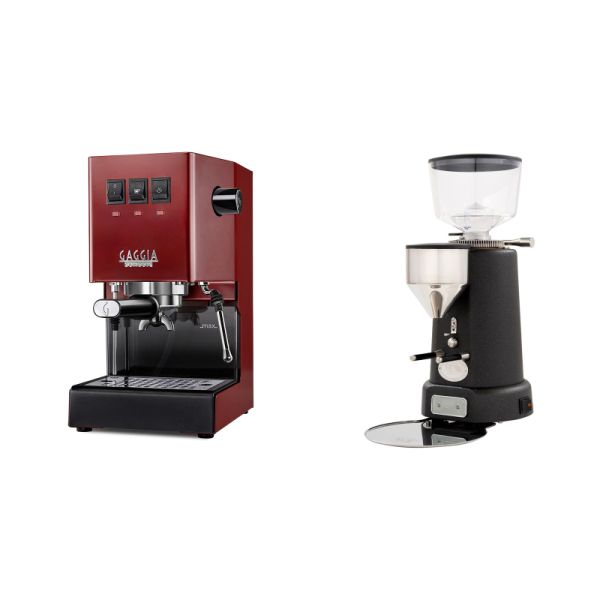 Gaggia New Classic E24, red + ECM V-Titan 64, anthracite