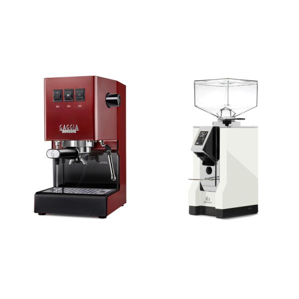 Gaggia New Classic E24, red + Eureka Mignon Bravo, CR white