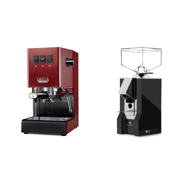 Gaggia New Classic E24, red + Eureka Mignon Classico, CR black