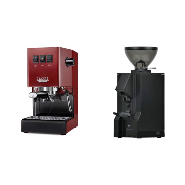 Gaggia New Classic E24, red + Eureka Mignon Manuale, BL black