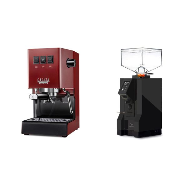 Gaggia New Classic E24, red + Eureka Mignon Perfetto, BL black