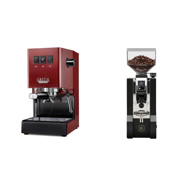 Gaggia New Classic E24, red + Eureka Mignon XL, CR black