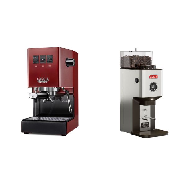 Gaggia New Classic E24, red + Lelit William PL72