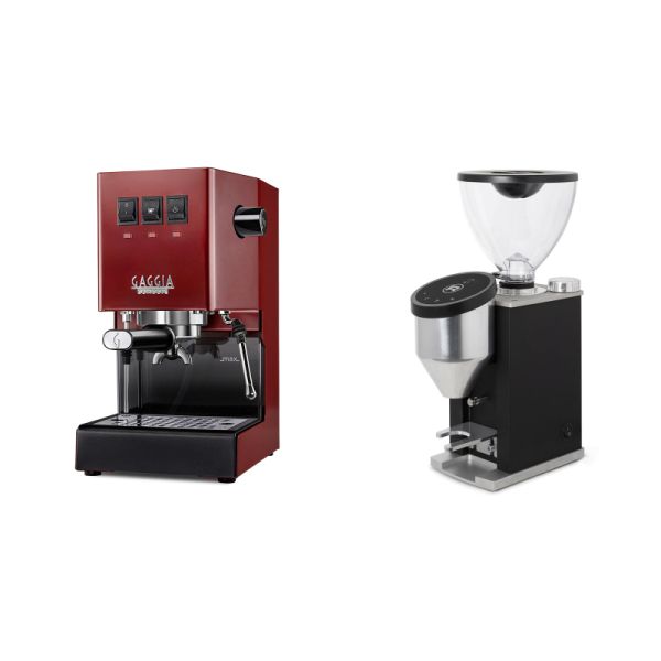 Gaggia New Classic E24, red + Rocket Espresso FAUSTINO 3.1, black