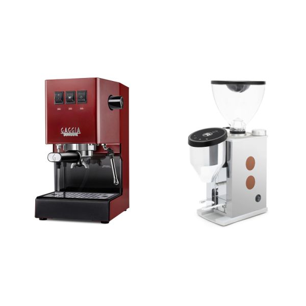 Gaggia New Classic E24, red + Rocket Espresso FAUSTINO 3.1, copper