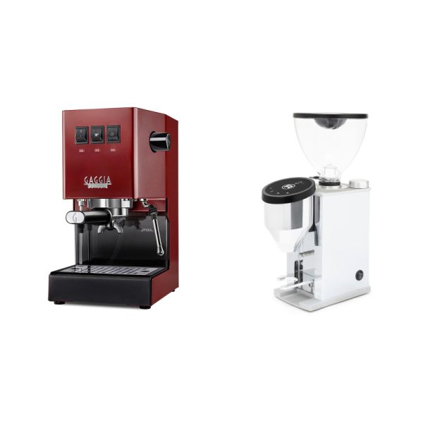 Gaggia New Classic E24, red + Rocket Espresso FAUSTINO 3.1, chrome