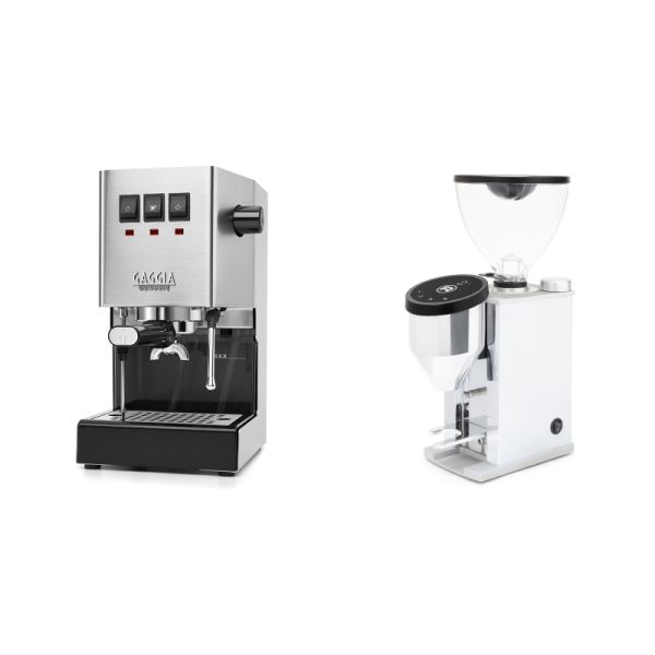 Gaggia New Classic E24, stainless steel + Rocket Espresso FAUSTINO 3.1, chrome