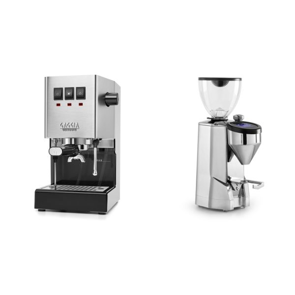 Gaggia New Classic E24, stainless steel + Rocket Espresso SUPER FAUSTO, chrome