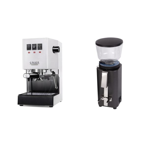 Gaggia New Classic E24, white + ECM C-Manuale 54, anthracite