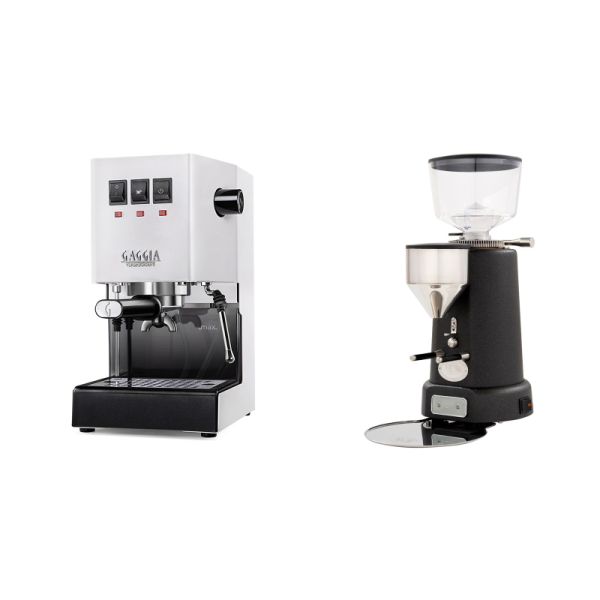 Gaggia New Classic E24, white + ECM V-Titan 64, anthracite