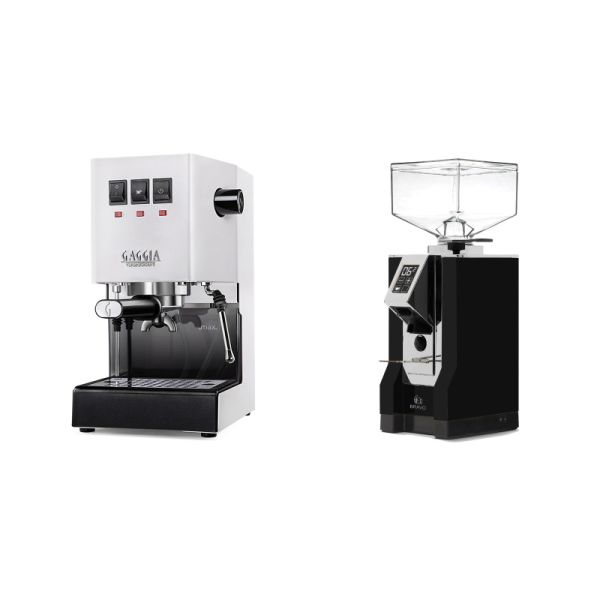 Gaggia New Classic E24, white + Eureka Mignon Bravo, CR black