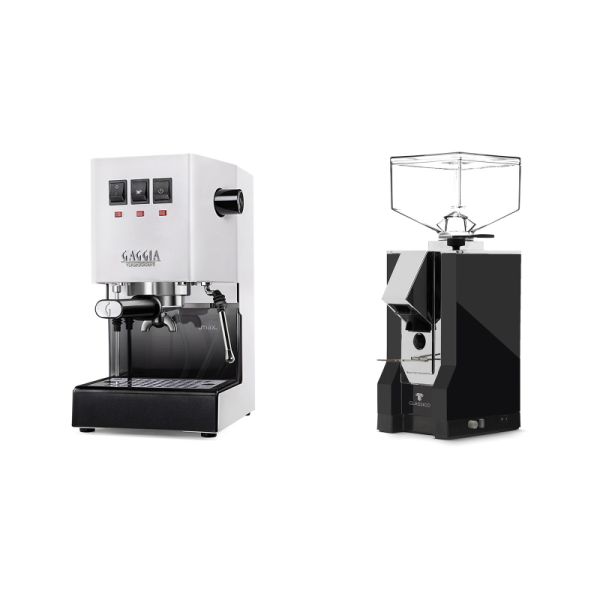 Gaggia New Classic E24, white + Eureka Mignon Classico, CR black