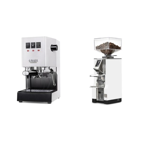 Gaggia New Classic E24, white + Eureka Mignon Libra, CR white