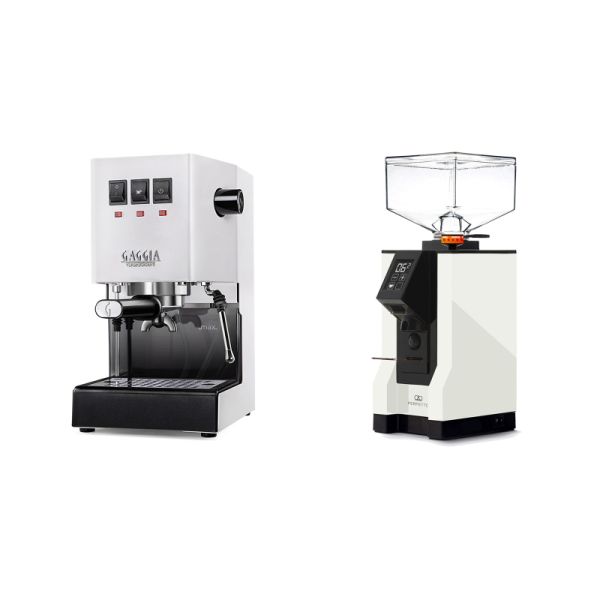 Gaggia New Classic E24, white + Eureka Mignon Perfetto, BL white