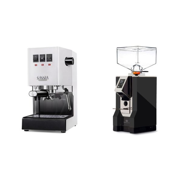 Gaggia New Classic E24, white + Eureka Mignon Perfetto, CR black