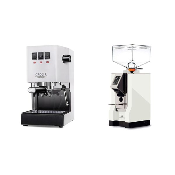 Gaggia New Classic E24, white + Eureka Mignon Perfetto, CR white