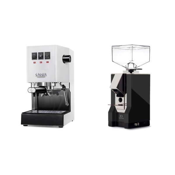 Gaggia New Classic E24, white + Eureka Mignon Silenzio, CR black