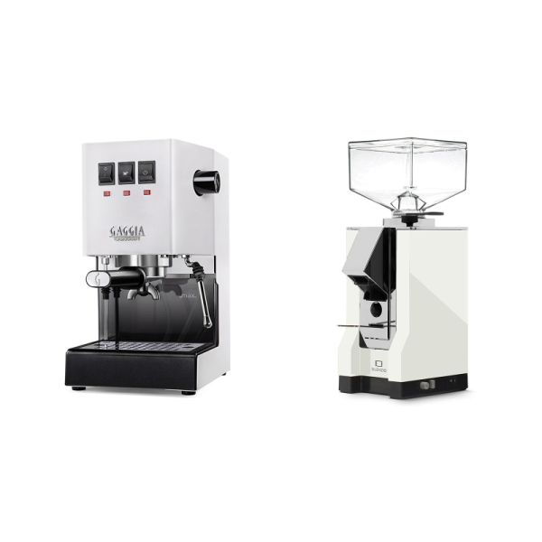 Gaggia New Classic E24, white + Eureka Mignon Silenzio, CR white