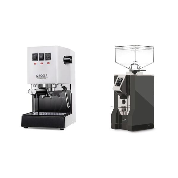 Gaggia New Classic E24, white + Eureka Mignon Specialita, CR anthracite