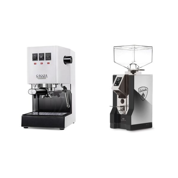 Gaggia New Classic E24, white + Eureka Mignon Specialita, NX black