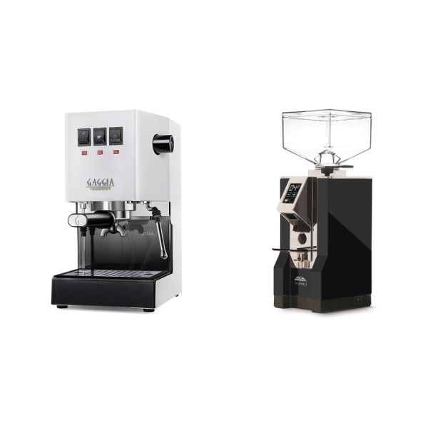 Gaggia New Classic E24, white + Eureka Mignon Turbo, CR black