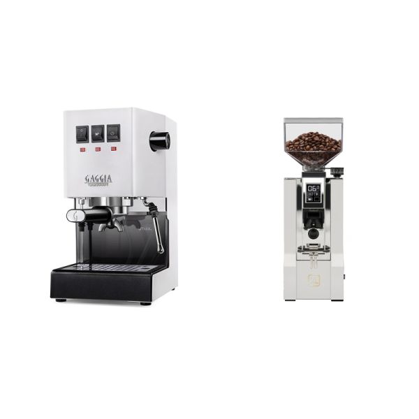 Gaggia New Classic E24, white + Eureka Mignon XL, CR white