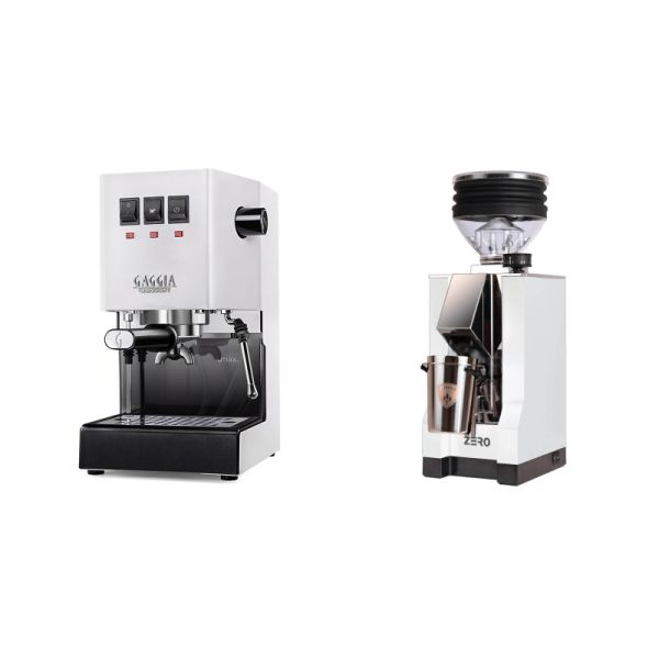 Gaggia New Classic E24, white + Eureka Mignon Zero, CR white