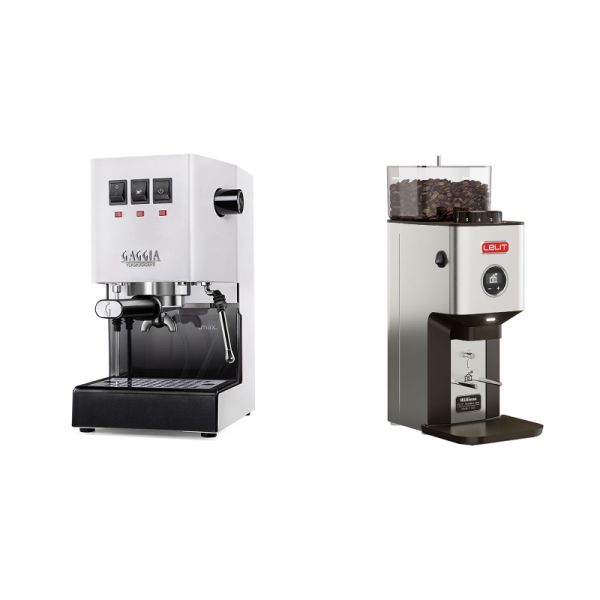 Gaggia New Classic E24, white + Lelit William PL72