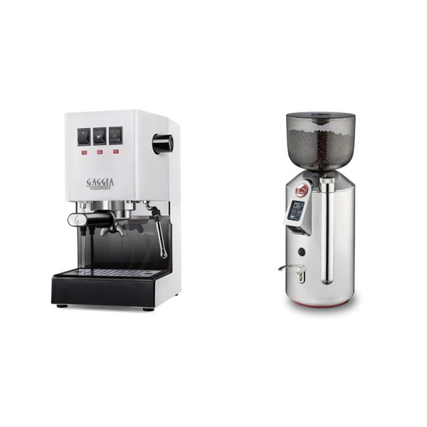 Gaggia New Classic E24, white + La Pavoni Cilindro