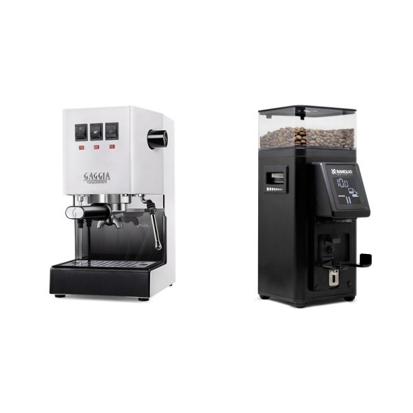 Gaggia New Classic E24, white + Rancilio STILE, black