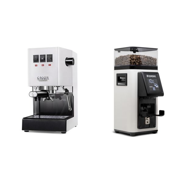 Gaggia New Classic E24, white + Rancilio STILE, white