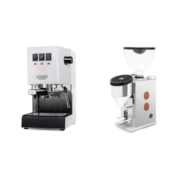 Gaggia New Classic E24, white + Rocket Espresso FAUSTINO 3.1, copper