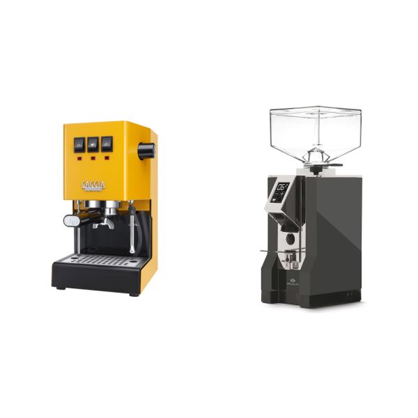 Gaggia New Classic E24, yellow + Eureka Mignon Specialita, CR anthracite