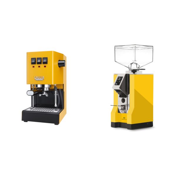 Gaggia New Classic E24, yellow + Eureka Mignon Specialita, CR yellow