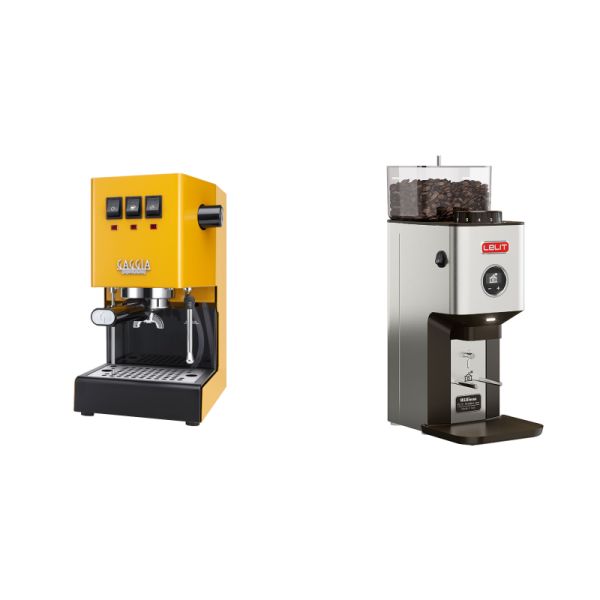 Gaggia New Classic E24, yellow + Lelit William PL72