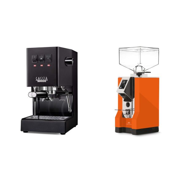 Gaggia New Classic E24 BC, black + Eureka Mignon Specialita, CR orange