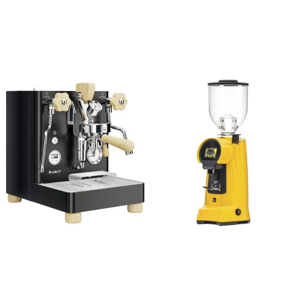 Lelit Bianca PL162T V3, black + Eureka Helios 75, yellow