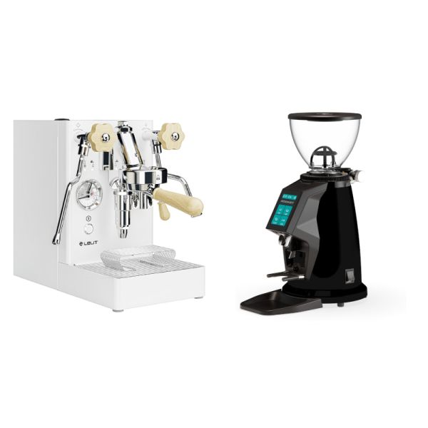 Lelit Mara PL62X V2, white + Rocket Espresso SPLUGA, black