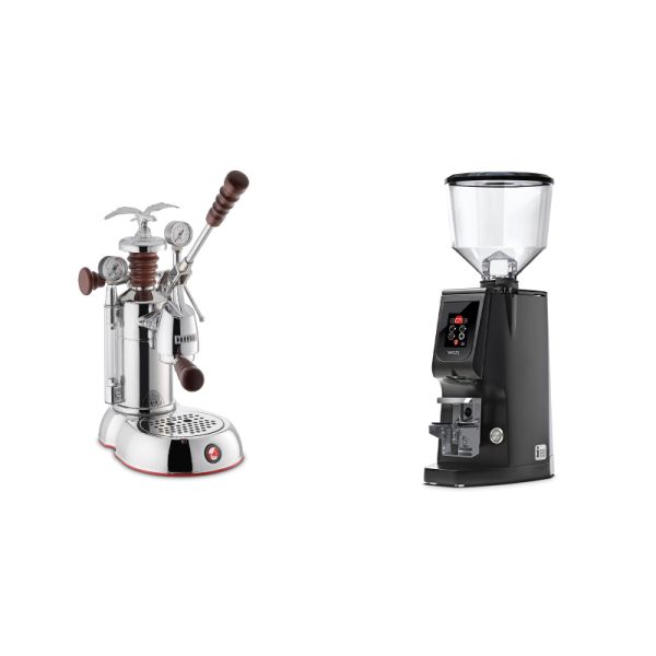 La Pavoni Esperto Abile + Eureka Atom W 65, black