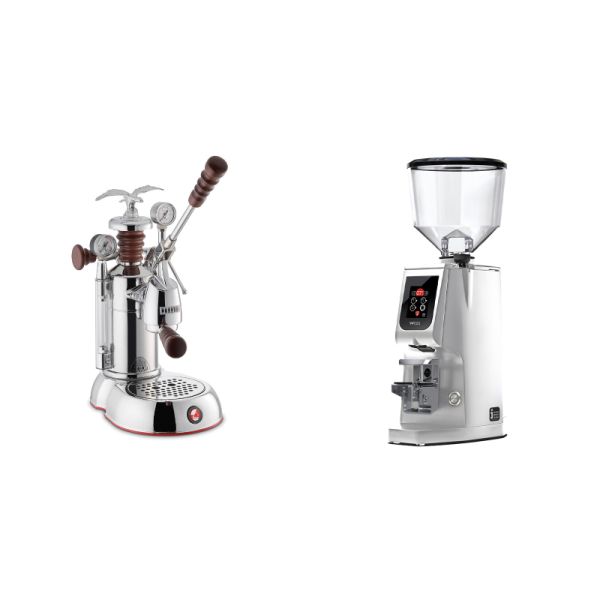 La Pavoni Esperto Abile + Eureka Atom W 65, chrome